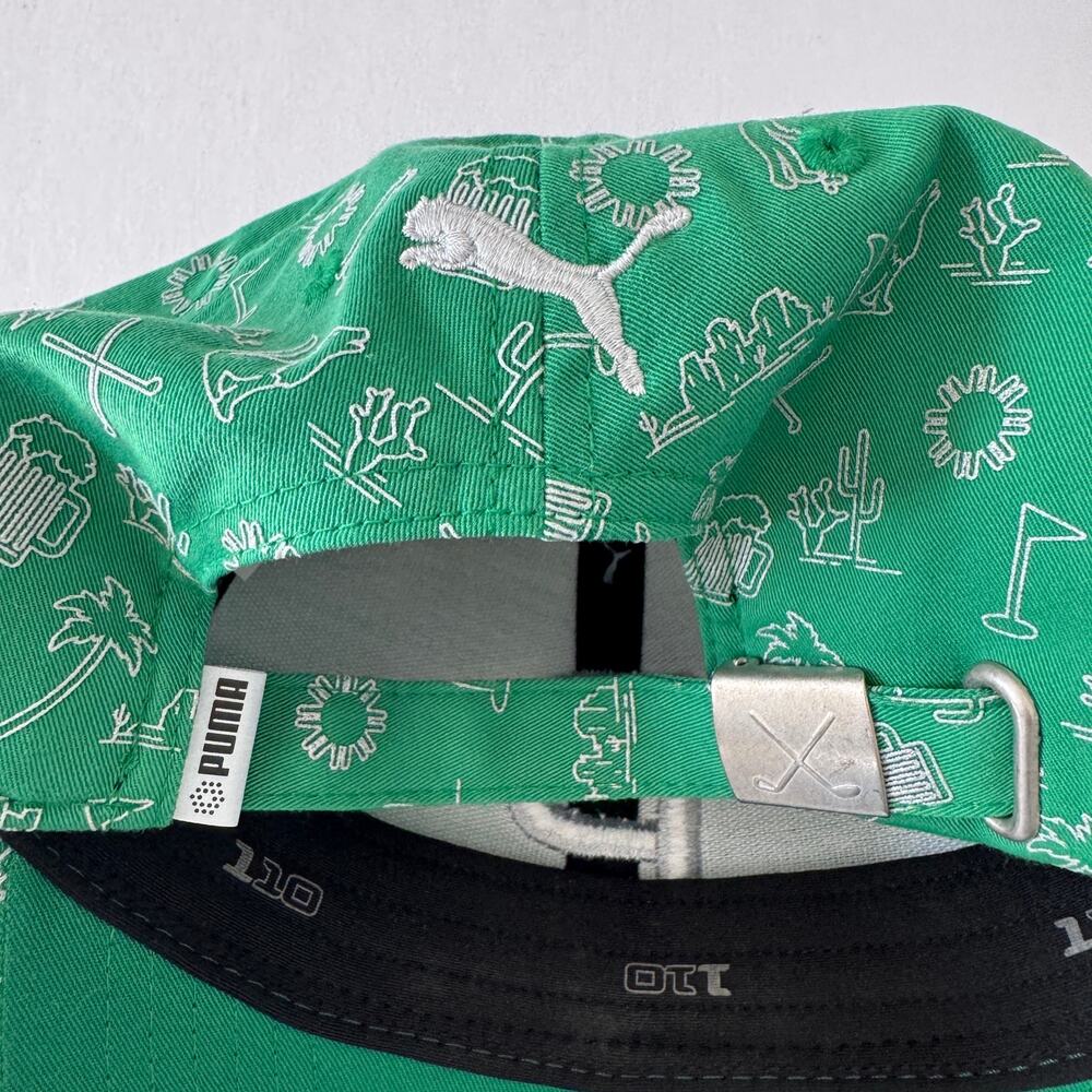 PUMA Desert P 110 Snapback Golf Hat Green Phoenix Waste Management Open - Picture 7 of 12